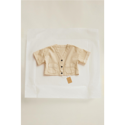 Zara TIMELESZ TOPSTITCHED BUTTONED TWILL SHIRT