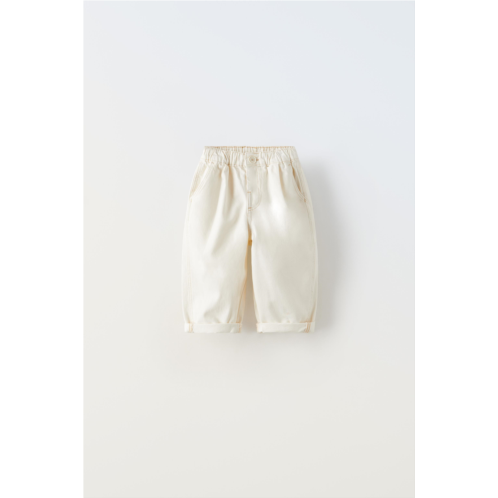 Zara TWILL BALLOON PANTS
