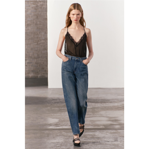 Zara STRAIGHT CUT MID RISE JEANS ZW COLLECTION