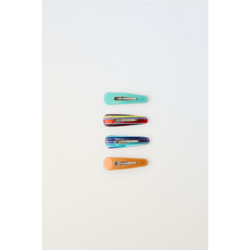 Zara FOUR-PACK OF STRIPED CLIPS