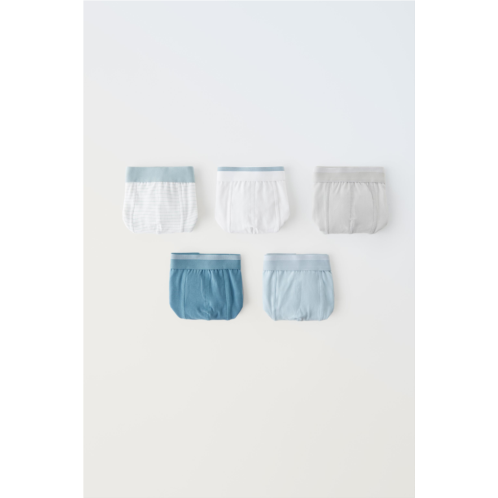 Zara 6-14 YEARS/ FIVE-PACK OF STRIPED BOXERS
