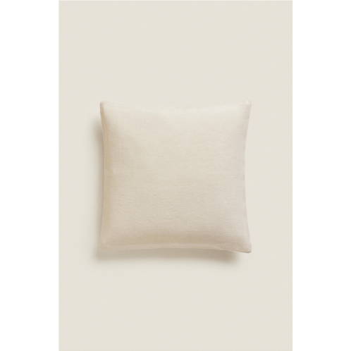 Zara JUTE AND COTTON THROW PILLOW COVER