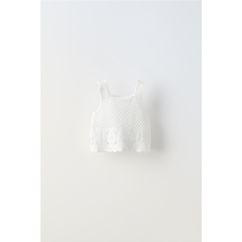 Zara CROCHET KNIT TOP