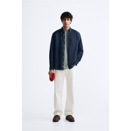 Zara LINEN - COTTON SHIRT