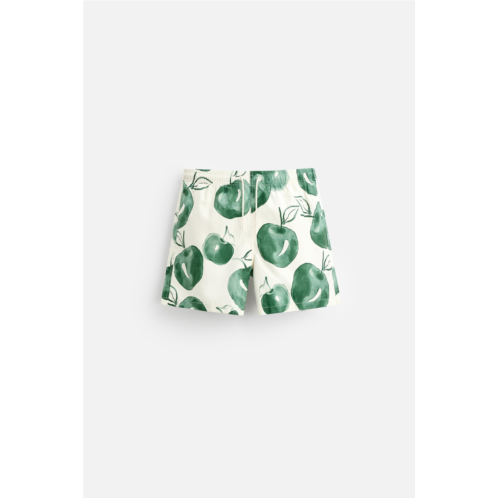 Zara APPLE PRINT REGULAR SWIMMING TRUNKS