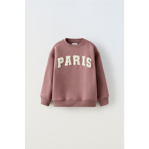 Zara “PARIS” TEXT SWEATSHIRT