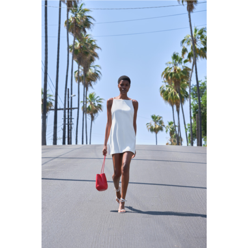 Zara RED LEATHER MINI BUCKET BAG