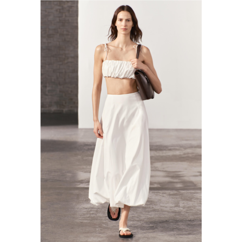 Zara RUCHED CROPPED TOP ZW COLLECTION