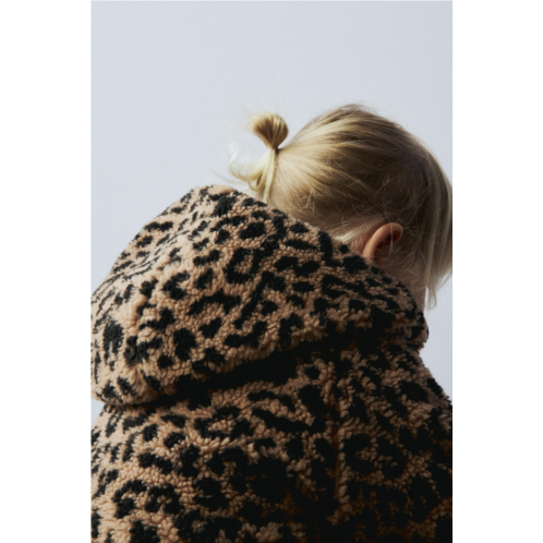 Zara ANIMAL PRINT FAUX SHEARLING JACKET