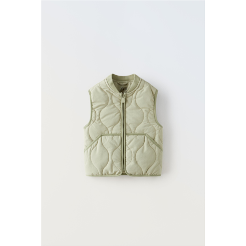 Zara PIPED QUILTED VEST