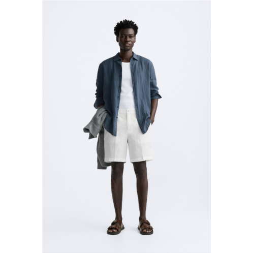 Zara 100% LINEN SHORTS