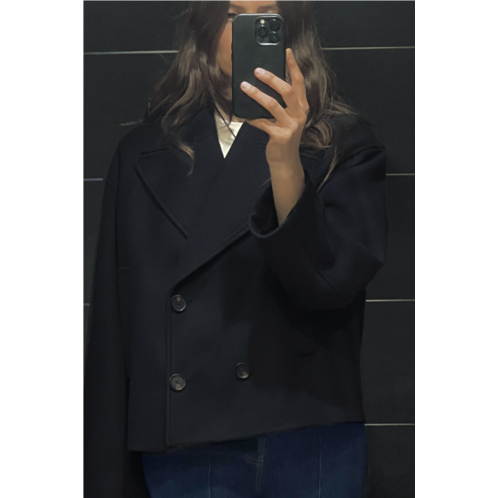 Zara SOFT DOUBLE BREASTED CROPPED COAT