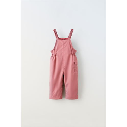 Zara POLAR FLEECE LINED RUBBERIZED OVERALLS