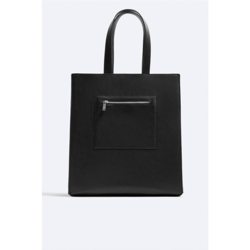 Zara ZIPPERED TOTE BAG