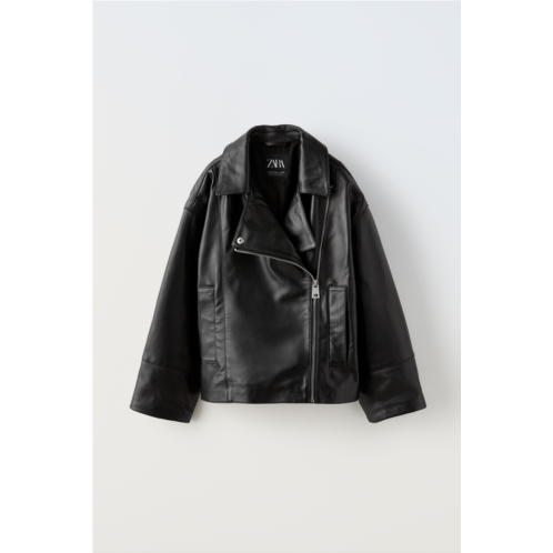 Zara LEATHER BIKER JACKET LIMITED EDITION