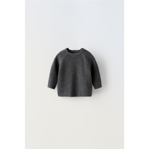 Zara CABLE KNIT SWEATER