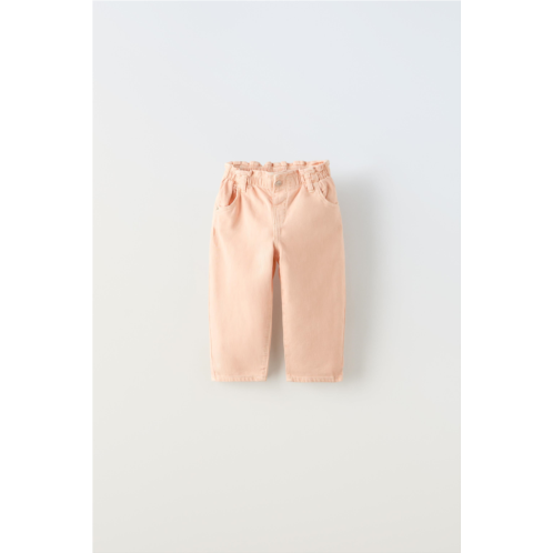 Zara PAPERBAG TWILL PANTS