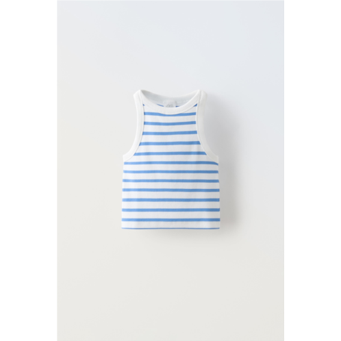 Zara STRIPED RIB TOP