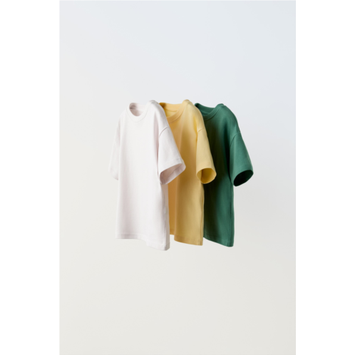 Zara THREE-PACK OF PLAIN T-SHIRTS