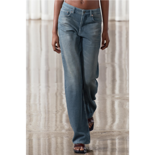 Zara ZW COLLECTION FULL LENGTH JEANS WITH A HIGH WAIST