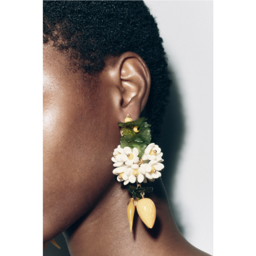 Zara CHARM FLOWER EARRINGS