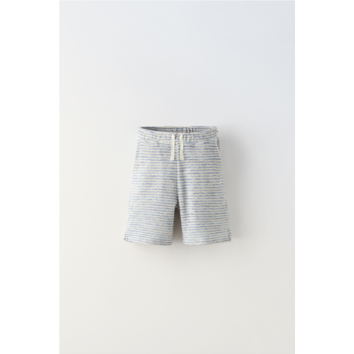 Zara STRIPED TERRYCLOTH SHORTS