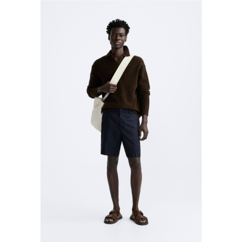 Zara 100% LINEN SHORTS