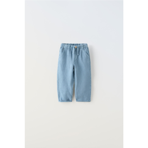 Zara LINEN BLEND PANTS