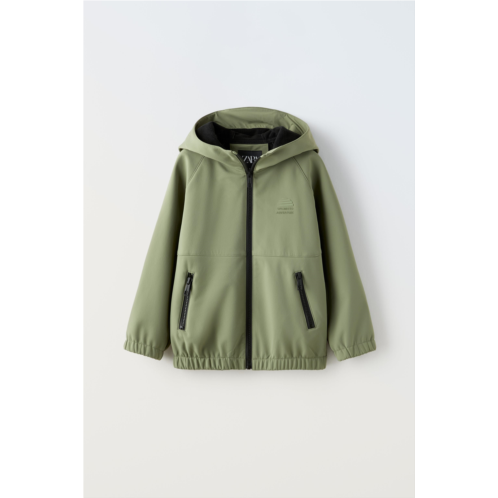 Zara HOODED WATER REPELLENT SOFT SHELL JACKET