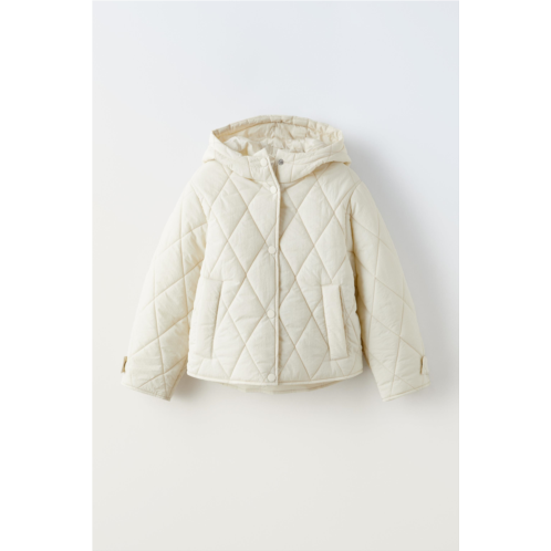 Zara QUILTED HOODED JACKET