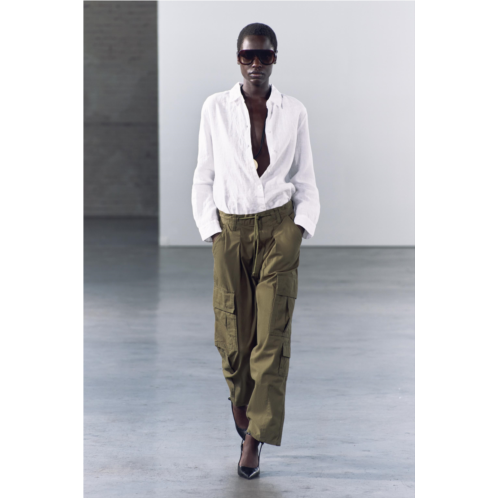 Zara LOOSE FIT CARGO PANTS ZW COLLECTION