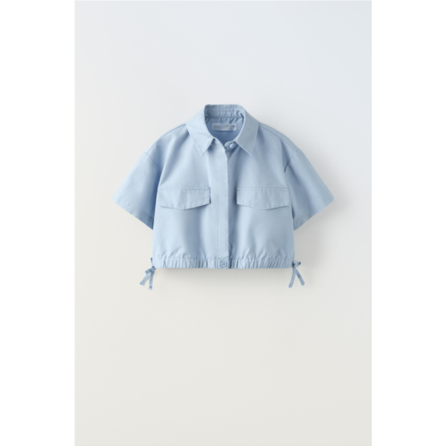 Zara TECHNICAL SHIRT WITH BOWS