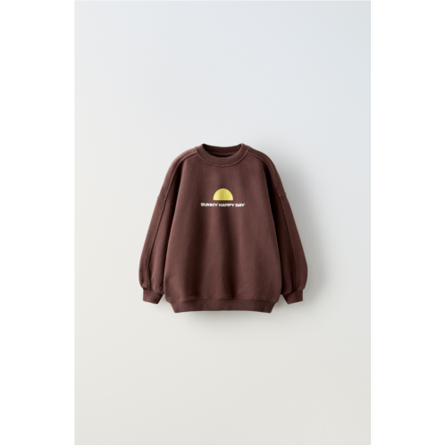 Zara TEXT PRINT SWEATSHIRT