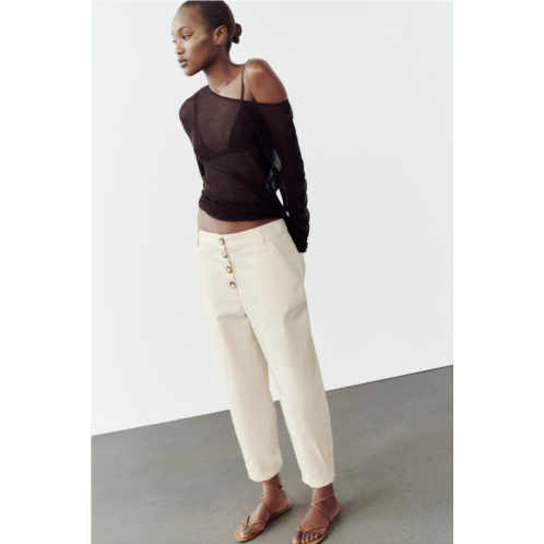 Zara TAPERED PANTS WITH BACK ELASTIC