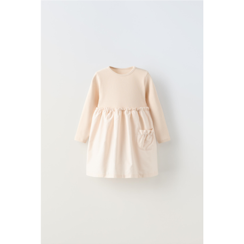 Zara COMBINATION RIBBED DRESS