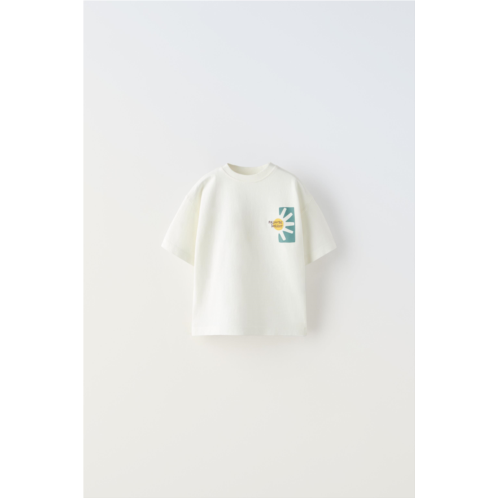 Zara EMBROIDERED TEXT T-SHIRT