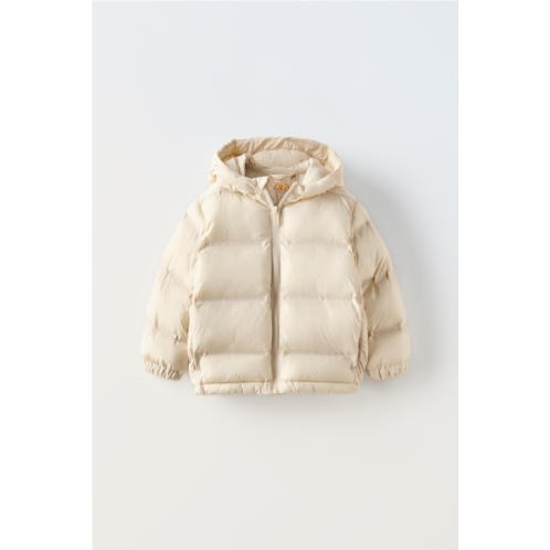 Zara WATER REPELLENT HOODED QUILTED JACKET