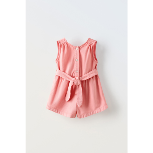 Zara BELTED SHORT JUMPSUIT