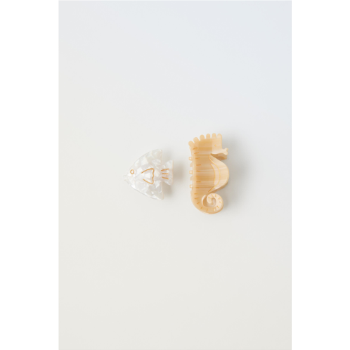 Zara 2-PACK OF SEAHORSE AND FISH HAIR CLIPS