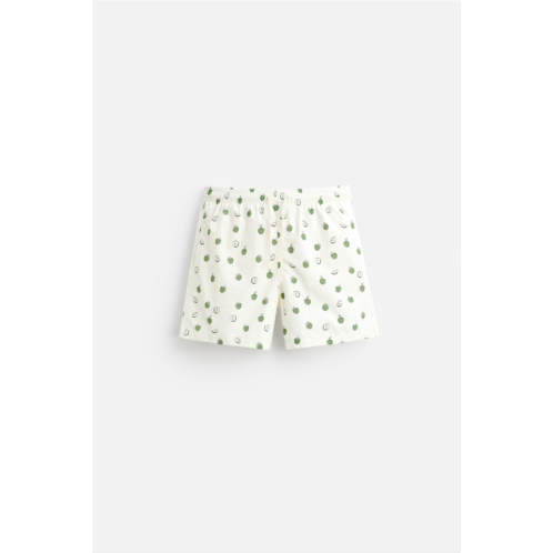 Zara APPLE PRINT REGULAR SWIMMING TRUNKS