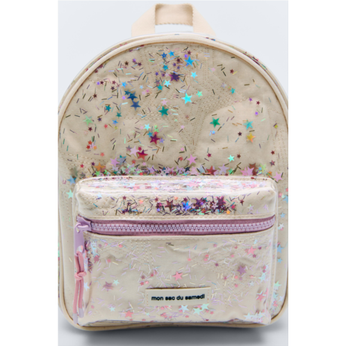 Zara CONFETTI MINI VINYL BACKPACK