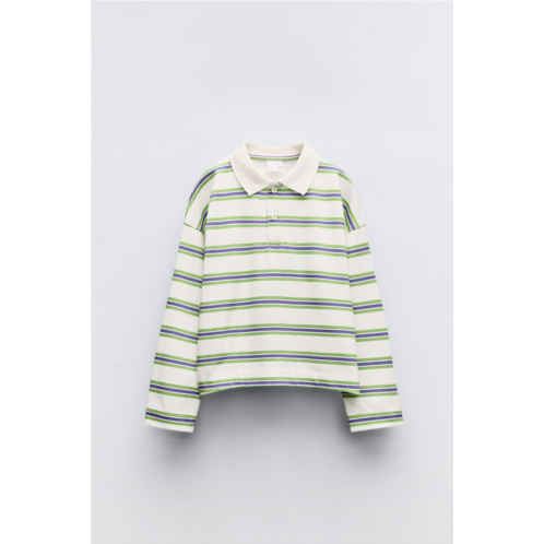 Zara STRIPED POLO T-SHIRT