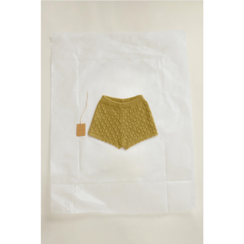 Zara TIMELESZ OPENWORK KNIT SHORTS