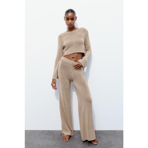 Zara FLARED KNIT PANTS