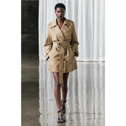 Zara BELTED SHORT TRENCH COAT ZW COLLECTION