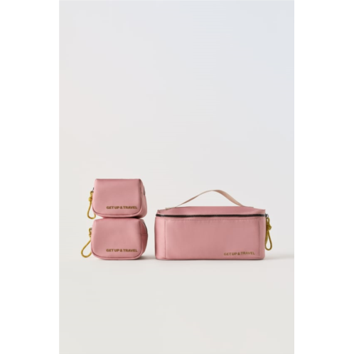 Zara PACK OF TRAVEL TOILETRY BAGS