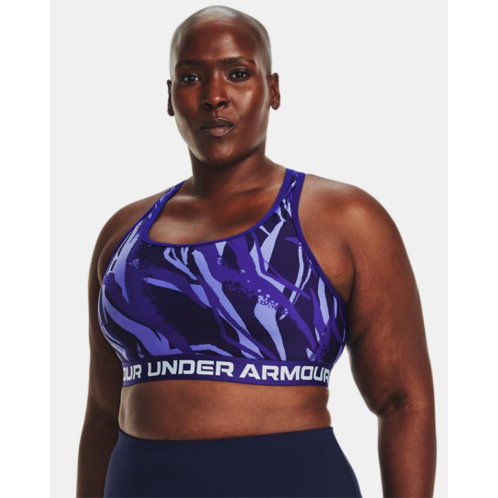 Underarmour Womens Armour Mid Crossback Printed Sports Bra