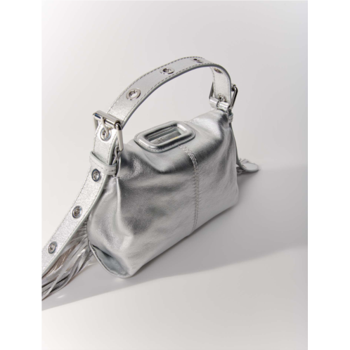 Maje Metallic leather mini Miss M bag