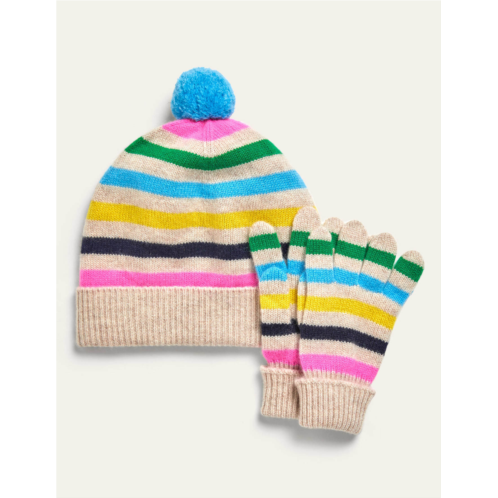 Boden Striped Cashmere Knitted Set - Multi