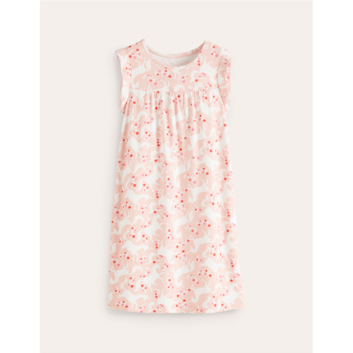 Boden Printed Nightgown - Boto Pink Unicorn Floral